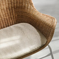 FRYKSÅS Armchair with cushion, rattan/Risane natural