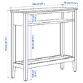 IDANÄS Console table, white, 104x32x95 cm