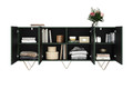 Four-Door Cabinet Scalia 190cm, matt labrador/gold legs