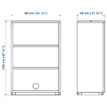 GALANT Shelf unit, white, 80x120 cm