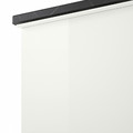 GODMORGON / TOLKEN Wash-stand with 2 drawers, high-gloss white/black marble effect, 62x49x60 cm