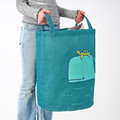 BLÅVINGAD Storage bag, whale pattern/blue-green