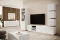 Four-Door Cabinet 200 cm Asha, matt white