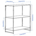 JOSTEIN Shelving unit, in/outdoor/metal white, 81x40x90 cm