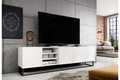 TV Cabinet Asha 200 cm, meta legs, matt white