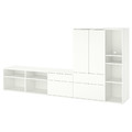 VIHALS TV/storage combination, white, 285x37x140 cm