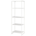 JOSTEIN Shelving unit, in/outdoor/metal white, 61x40x180 cm