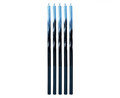 Candles Twist Ombre 5pcs, blue/black