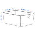 KUGGIS Box, light grey, 26x35x15 cm