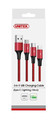 Unitek Charging Cable 3-in-1 USB - USB-C/microUSB/ Lightning, 1,2m; C4049RD