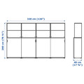 GALANT Storage combination w sliding doors, white, 320x200 cm