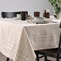 VÅRARV Tablecloth, dark grey/natural, 145x240 cm