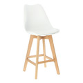 Bar Stool Norden Wood, low, PP, white