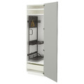 METOD / MAXIMERA High cabinet with cleaning interior, white/Havstorp light grey, 60x60x200 cm