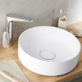 GoodHome Resin Round Counter-mounted Basin Apanas 40 x 40 cm, white