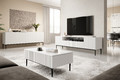 TV Cabinet Nicole 200 cm, matt white, black legs