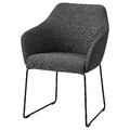 TOSSBERG Chair, black metal, gray