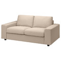 VIMLE Cover for 2-seat sofa, with wide armrests/Hallarp beige