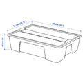 SAMLA Box with lid, transparent, 79x57x18 cm/55 l