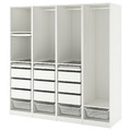 PAX Wardrobe combination, white, 200x58x201 cm