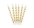 Birthday Candles Twister, glitter gold, 16pcs