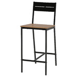 SANDSBERG Bar stool, black/brown stained, 63 cm