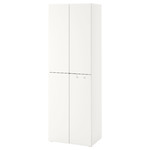 SMÅSTAD / PLATSA Wardrobe, white white/with 2 clothes rails, 60x42x181 cm