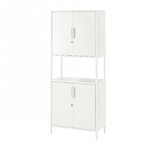 TROTTEN Cabinet with doors, white, 70x35x173 cm