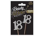 Birthday Picks 18 6pcs, silver