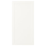 SANNIDAL Door with hinges, white, 60x120 cm