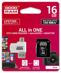 Goodram All in One microSDHC Card 16GB CL10 + Adapter + Card Reader
