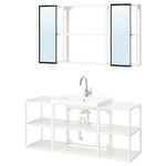 ENHET Bathroom, white, 140x43x65 cm