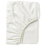 NATTJASMIN Fitted sheet, white, 90x200 cm