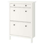 HEMNES Shoe cabinet with 2 compartments, white, 89x127 cm