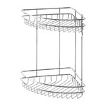 Shower Shelf Moon, 2 shelves, chrome