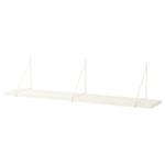 BERGSHULT / PERSHULT Wall shelf, white, white, 120x20 cm