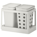 HÅLLBAR Waste sorting solution, with pull-out ventilated, light grey, 20 l