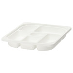 TROFAST Storage tray with compartments, white, 42x30x5 cm