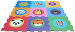 Floor Foam Puzzle Mat Animals 32x32cm 9pcs 10m+