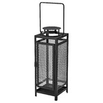 BERGGRAN Lantern for pillar candle, in/outdoor anthracite, 34 cm