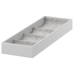 KOMPLEMENT Storage with 4 compartments, light gray, 15x53x5 cm