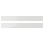 RINGHULT Drawer front, high-gloss light grey, 80x10 cm, 2 pack