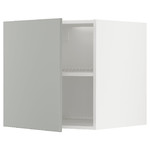 METOD Top cabinet for fridge/freezer, white/Havstorp light grey, 60x60 cm