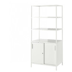 TROTTEN Cabinet with sliding doors, white, 80x180 cm