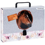 Document Carry Case Organiser File Storage A4, Horses