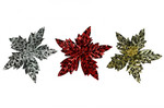 Christmas Decoration Artificial Flower Poinsettia, 1pc, assorted colours
