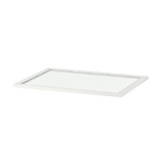 KOMPLEMENT Glass shelf, white, 75x58 cm