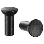 NYDALA Knob, black, 16 mm, 2 pack