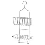 KROKFJORDEN Shower hanger, two tiers, zinc plated, 24x53 cm