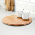 SNUDDA Lazy Susan, solid wood birch, 39 cm